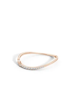 Natori Bracelets|Shangri-La-Shangri-La Brushstroke 14K Gold And Diamond Half Bracelet