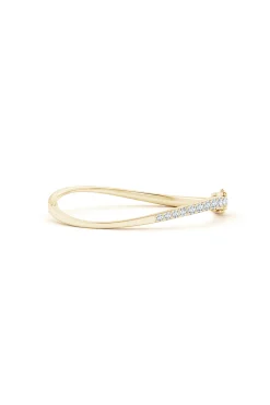 Natori Bracelets|Shangri-La-Shangri-La Brushstroke 14K Gold And Diamond Half Bracelet