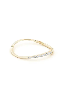 Natori Bracelets|Shangri-La-Shangri-La Brushstroke 14K Gold And Diamond Half Bracelet