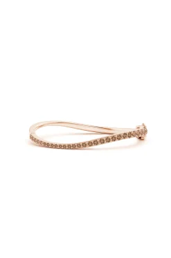 Natori Bracelets|Shangri-La-Shangri-La Brushstroke 14K Gold And Coffee Diamond Full Bracelet