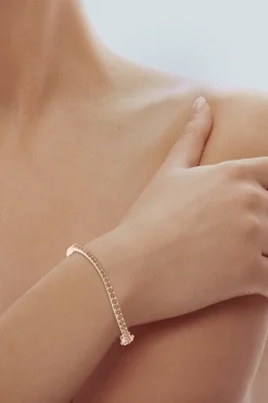 Natori Bracelets|Shangri-La-Shangri-La Brushstroke 14K Gold And Coffee Diamond Full Bracelet