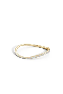 Natori Bracelets|Shangri-La-Shangri-La Brushstroke 14K Gold And Diamond Full Bracelet
