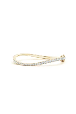Natori Bracelets|Shangri-La-Shangri-La Brushstroke 14K Gold And Diamond Full Bracelet