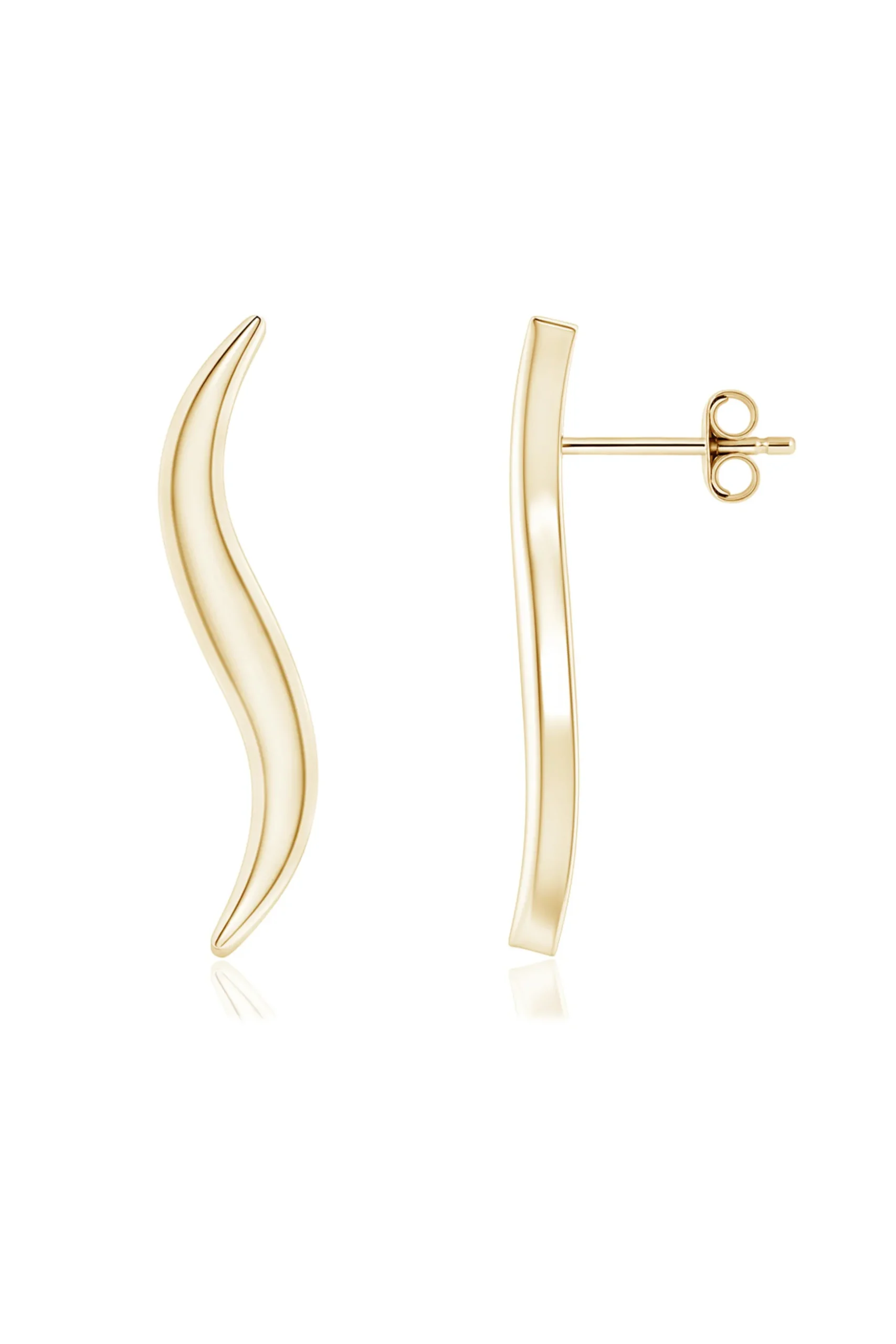 Natori Earrings|Shangri-La-Shangri-La Brushstroke 14k Gold Stud Earrings