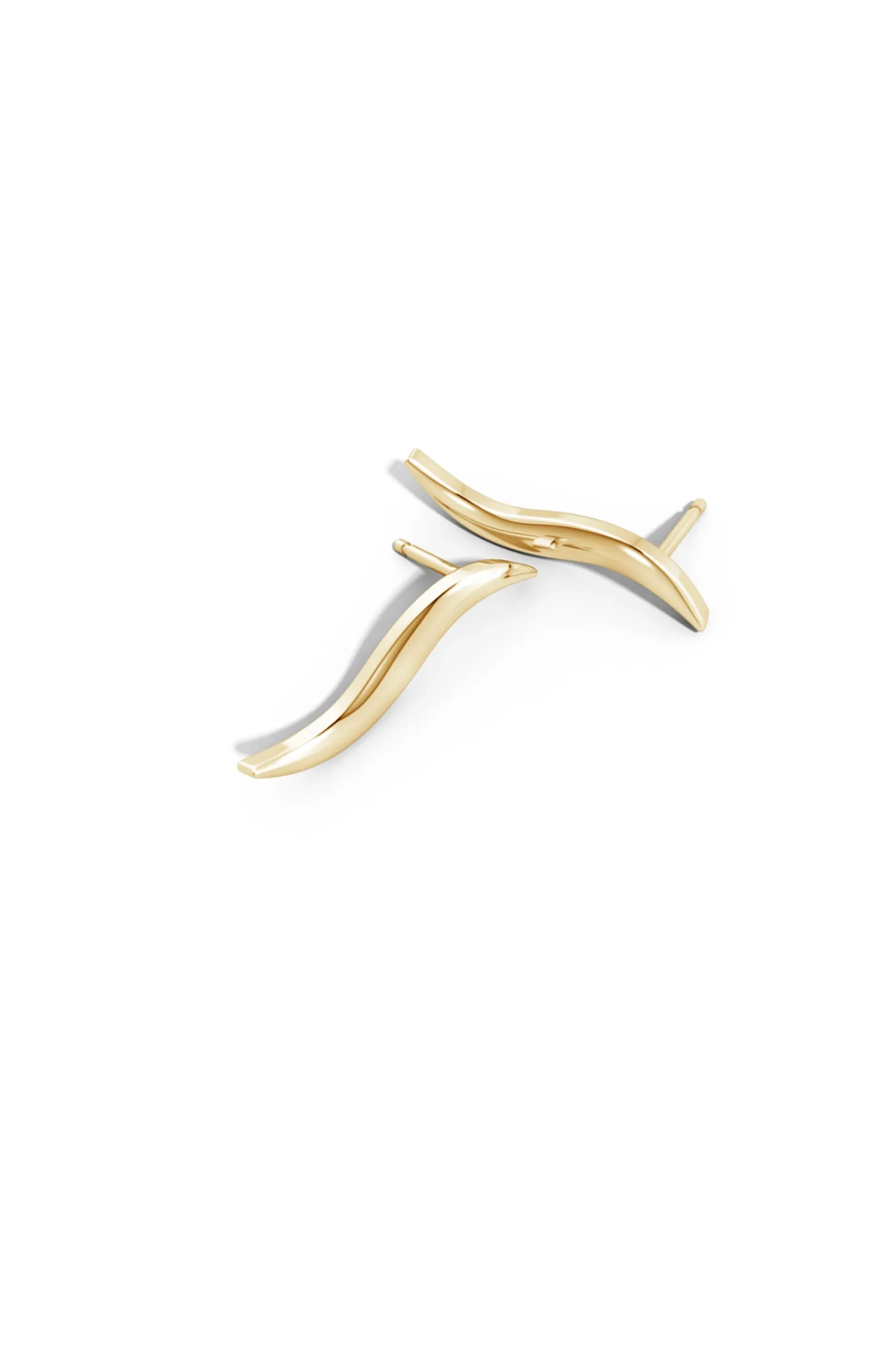 Natori Earrings|Shangri-La-Shangri-La Brushstroke 14k Gold Stud Earrings