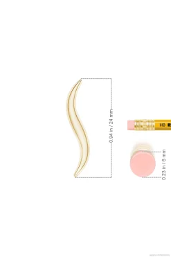 Natori Earrings|Shangri-La-Shangri-La Brushstroke 14k Gold Stud Earrings