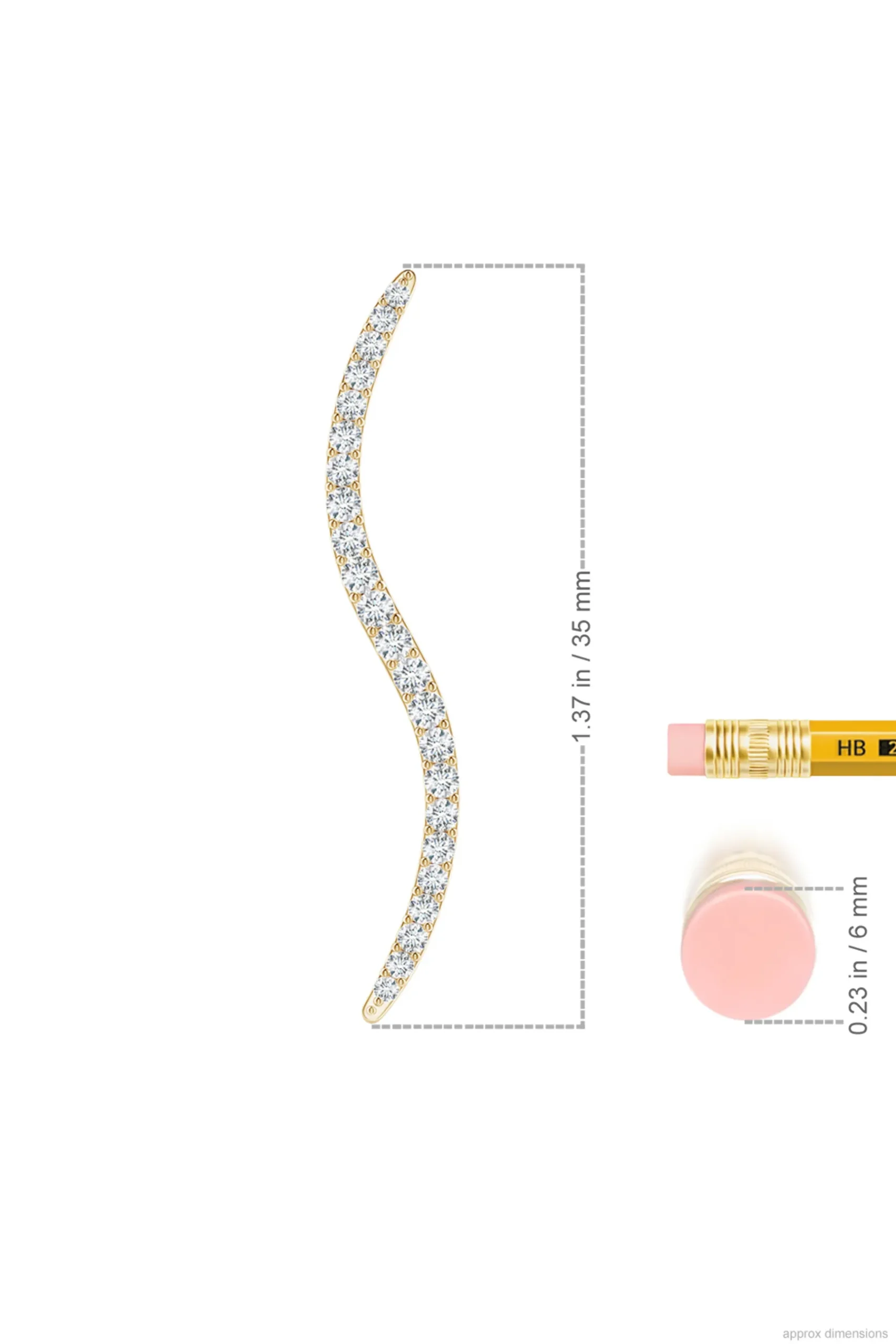 Natori Earrings|Shangri-La-Shangri-La Brushstroke 14k Gold And Diamond Medium Stud Earrings