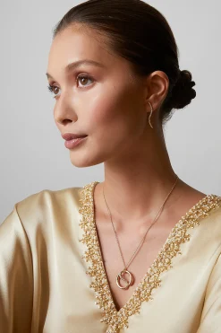 Natori Earrings|Shangri-La-Shangri-La Brushstroke 14k Gold And Diamond Medium Stud Earrings