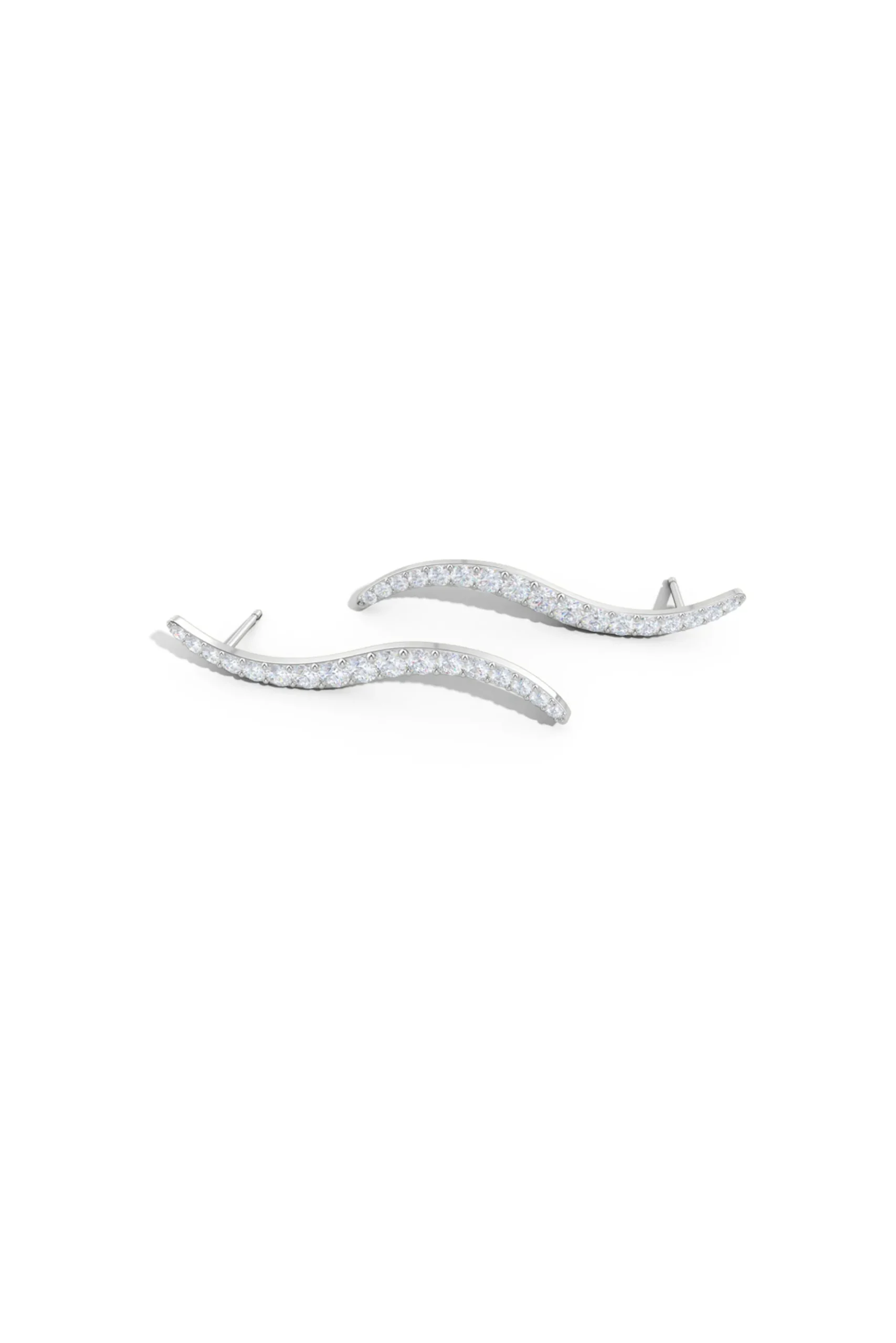 Natori Earrings|Shangri-La-Shangri-La Brushstroke 14k Gold And Diamond Stud Earrings