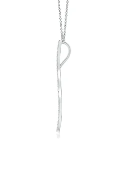 Natori Necklaces|Shangri-La-Shangri-La Brushstroke 14k Gold And Diamond Medium Pendant Necklace