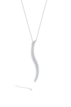 Natori Necklaces|Shangri-La-Shangri-La Brushstroke 14k Gold And Diamond Large Pendant Necklace