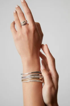Natori Rings|Shangri-La-Shangri-La Brushstroke 14K Gold And Black Diamond Full Eternity Stacking Ring