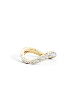 Natori Rings|Shangri-La-Shangri-La Brushstroke 14K Gold And Diamond Full Eternity Stacking Ring