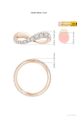 Natori Rings|Shangri-La-Shangri-La Brushstroke 14K Gold And Diamond Full Eternity Stacking Ring