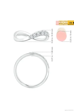 Natori Rings|Shangri-La-Shangri-La Brushstroke 14K Gold And Diamond Half Eternity Stacking Ring