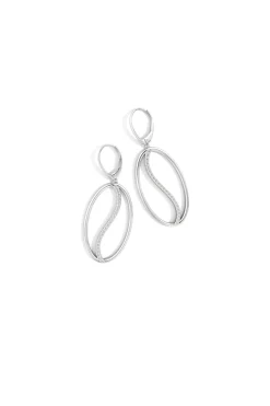 Natori Earrings|Shangri-La-Shangri-La Elliptical Yin-Yang 14K-Gold And Diamond Large Leverback Earrings