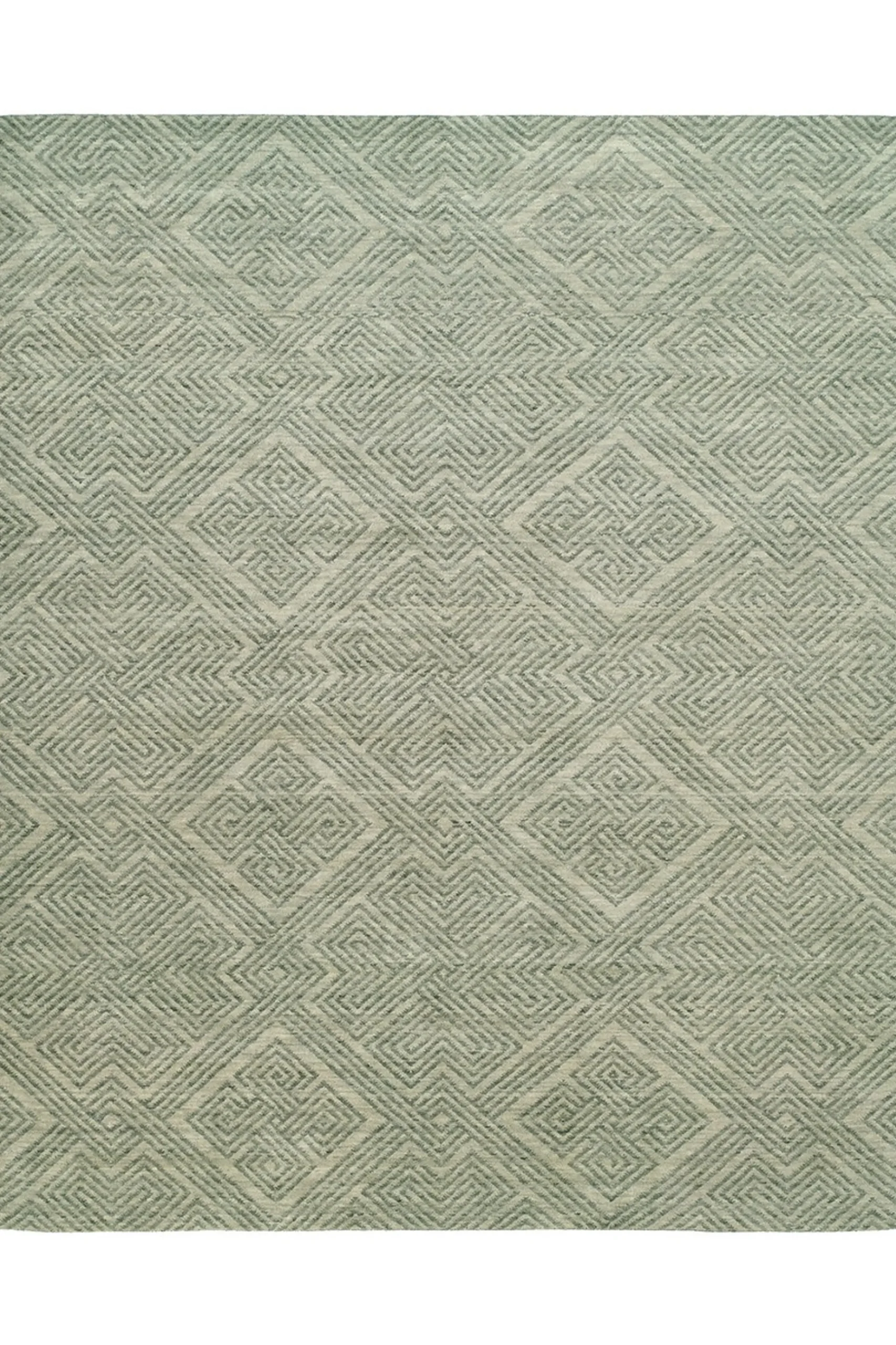 Natori Rugs-Shangri-La- Interlock Green Tones Rug
