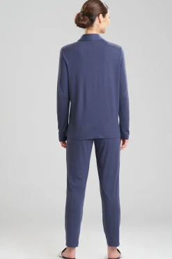 Natori Pajama Sets-Shangri-La TENCEL™ Long Sleeve Notch PJ