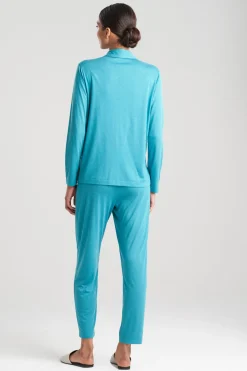 Natori Pajama Sets-Shangri-La TENCEL™ Long Sleeve Notch PJ