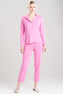 Natori Pajama Sets-Shangri-La TENCEL™ Long Sleeve Notch PJ