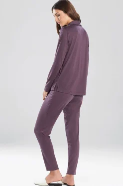 Natori Pajama Sets-Shangri-La TENCEL™ Long Sleeve Notch PJ