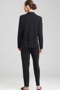 Natori Pajama Sets-Shangri-La TENCEL™ Long Sleeve Notch PJ