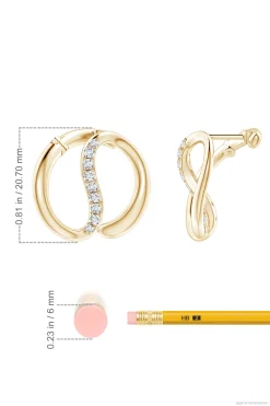 Natori Earrings|Shangri-La-Shangri-La Yin-Yang 14K Gold And Diamond Medium Button Stud Earrings