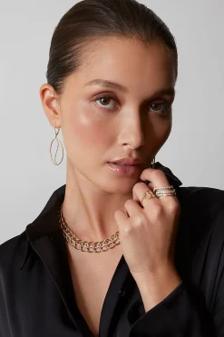 Natori Necklaces|Shangri-La-Shangri-La Yin-Yang 14K Gold And Diamond Chain Link Necklace