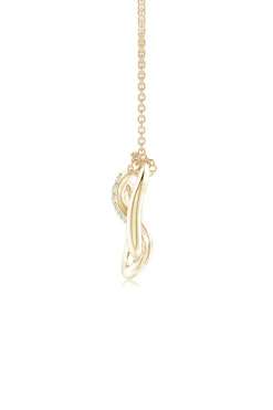 Natori Necklaces|Shangri-La-Shangri-La Yin-Yang 14K Gold And Diamond Knot Chain Pendant Necklace