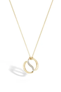 Natori Necklaces|Shangri-La-Shangri-La Yin-Yang 14K Gold And Diamond Knot Chain Pendant Necklace
