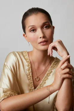 Natori Necklaces|Shangri-La-Shangri-La Yin-Yang 14K Gold And Diamond Knot Chain Pendant Necklace
