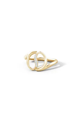 Natori Rings|Shangri-La-Shangri-La Yin-Yang 14K Gold And Diamond Bypass Ring