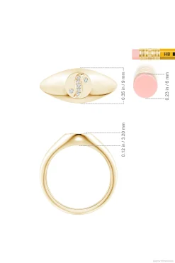 Natori Rings|Shangri-La-Shangri-La Yin-Yang 14K Gold And Diamond Signet Ring