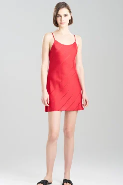 Natori Chemises-Sheer Stripe Jacquard Chemise