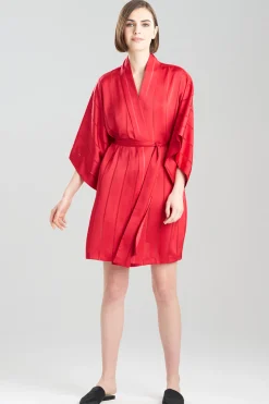 Natori Robes & Kimonos-Sheer Stripe Jacquard Wrap