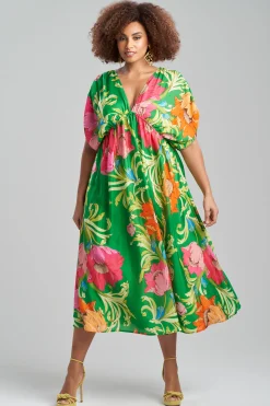 Natori Dresses|Wedding Guest Dresses-Shinjo Obi Silk Kimono Dress
