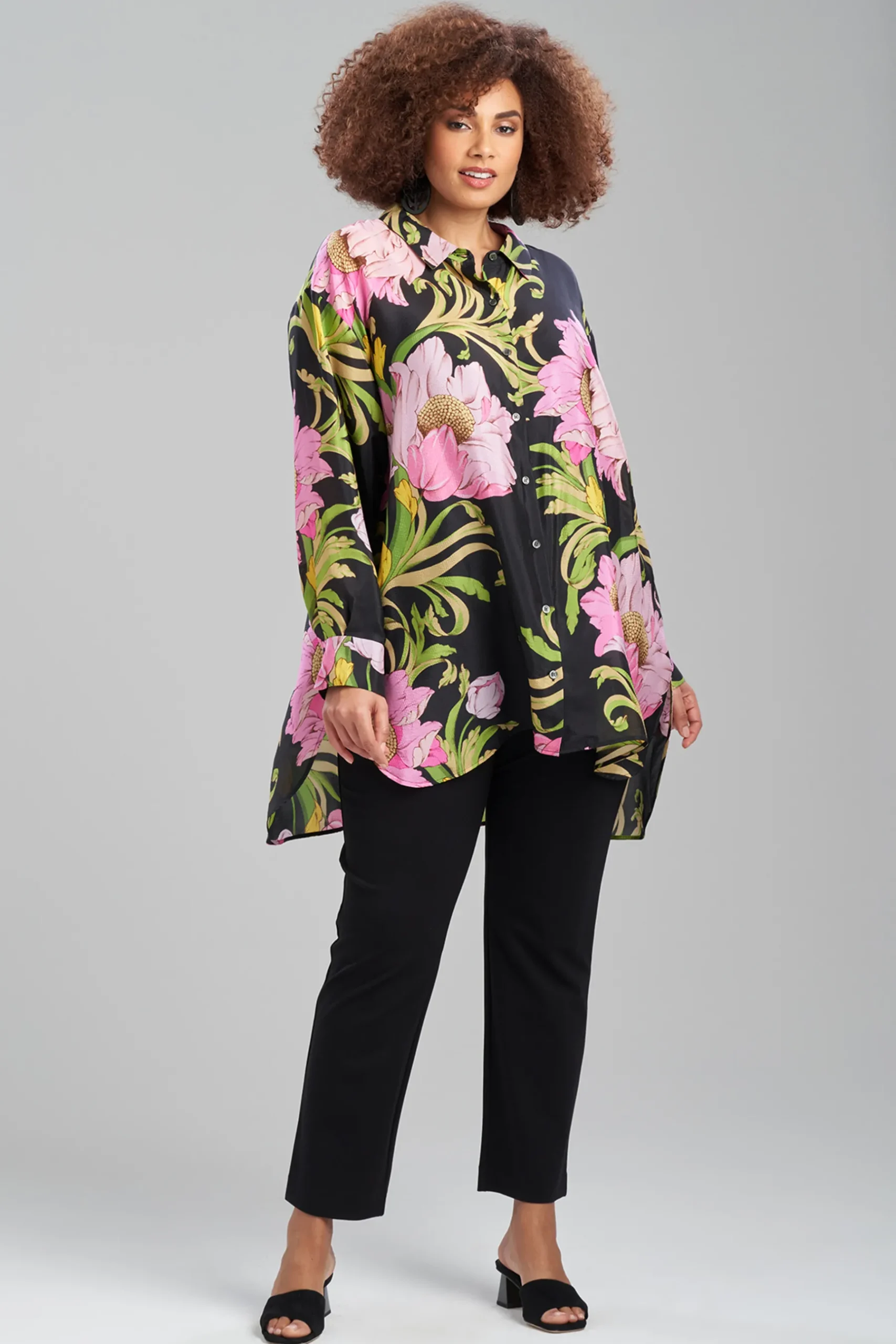 Natori Tops, Shirts & Tunics-Shinjo Obi Silk Oversized Top