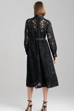 Natori Dresses-Shinrin Lace Trapeze Shirtdress