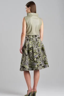 Natori Pants, Skirts & Shorts-Shinrin Paisley Jacquard Pleated Skirt
