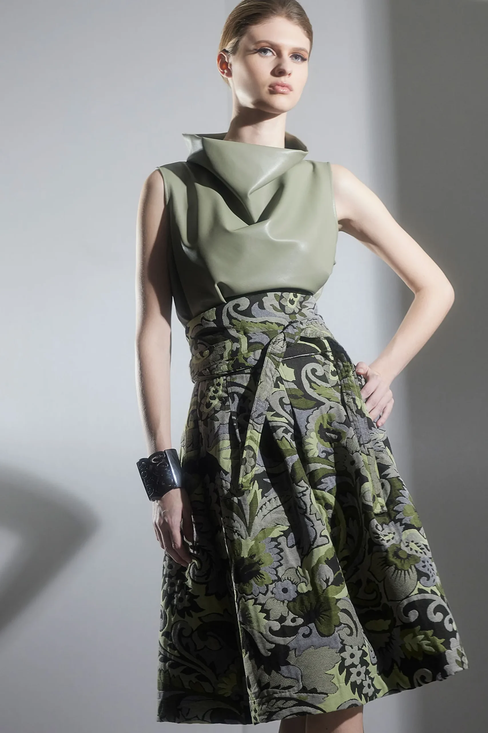 Natori Pants, Skirts & Shorts-Shinrin Paisley Jacquard Pleated Skirt