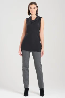 Natori Tops, Shirts & Tunics-Silk Georgette Funnel Cowl Neck Top
