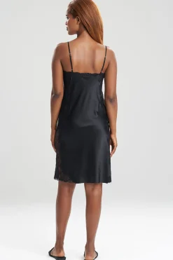 Natori Chemises-Sleek Silk Lace Chemise