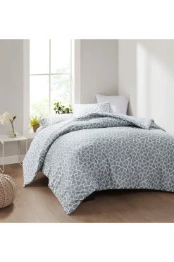 Natori Bedding-Soho Geo 3 Piece Reversible Duvet Cover Mini Set