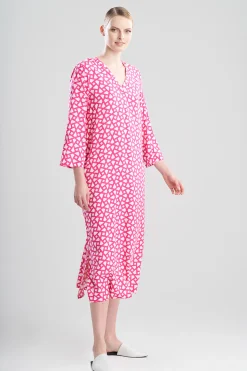 Natori Caftans|Plus Sizes-Soho Geo-Printed Challis Caftan