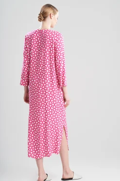 Natori Caftans|Plus Sizes-Soho Geo-Printed Challis Caftan