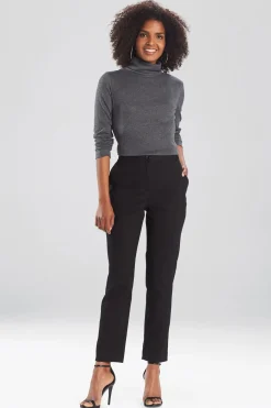 Natori Essentials|Pants, Skirts & Shorts-Stretch Cotton Twill Ankle Pants