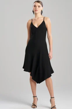Natori Dresses|Wedding Guest Dresses-Stretch Crepe Asymmetric Dress