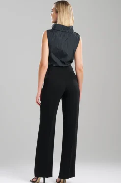 Natori Essentials|Pants, Skirts & Shorts-Stretch Crepe Straight Leg Pants