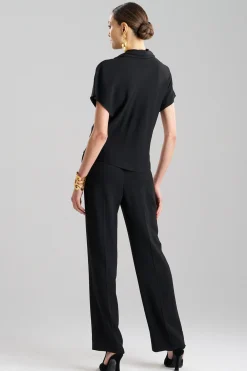 Natori Tops, Shirts & Tunics-Stretch Crepe Wedge Funnel Top