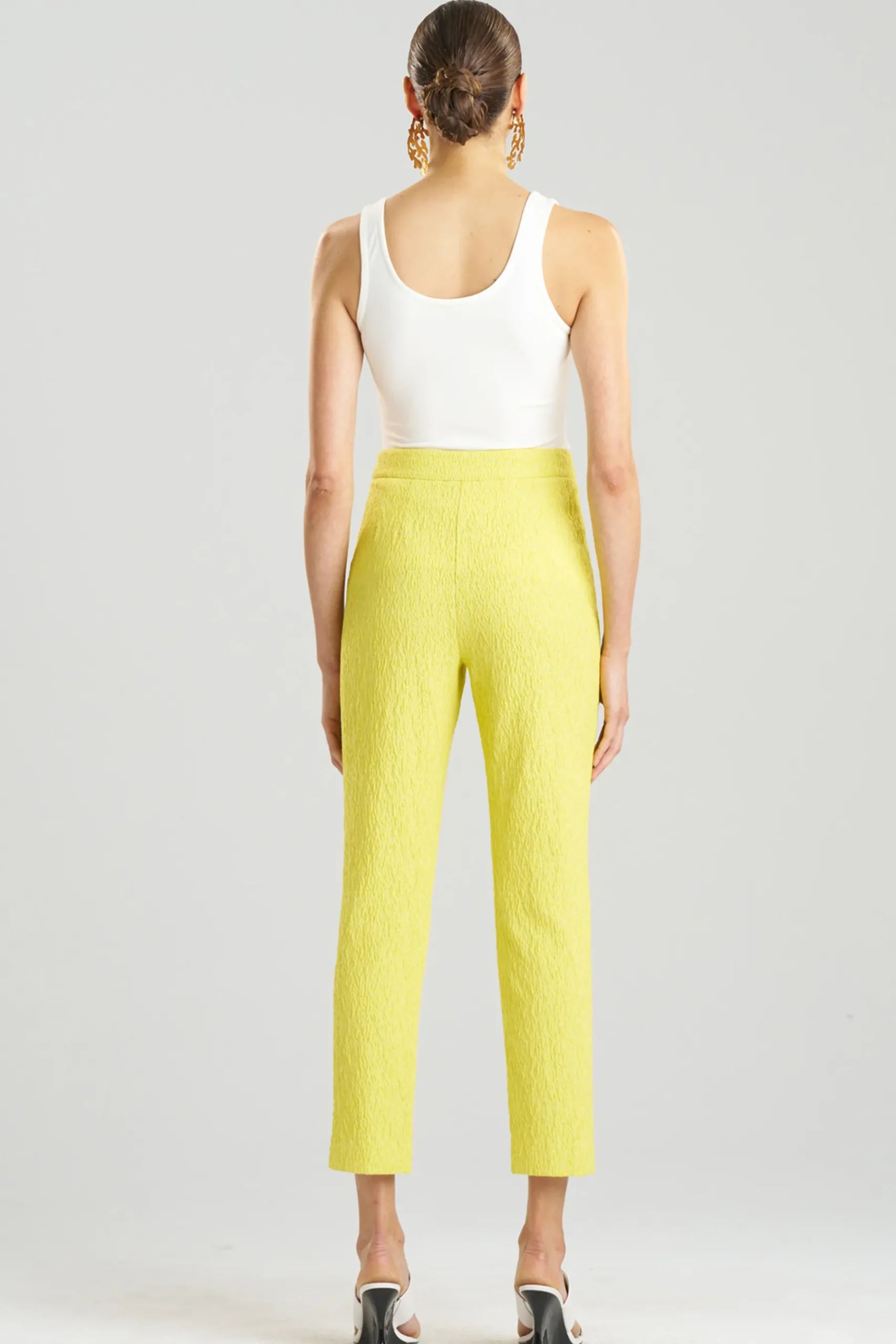 Natori Pants, Skirts & Shorts-Stretch Texture Jacquard Ankle Pants